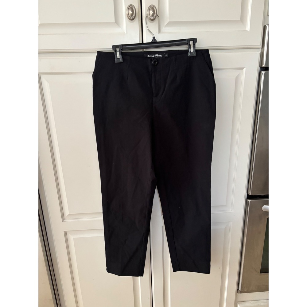 Cheryl‎ Nash Windridge Womens Black Straight Leg Stretch Trousers Size 8 Office